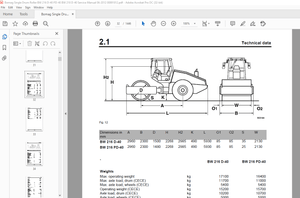 Bomag BW 216 D-40 PD-40 BW 218 D-40 Single Drum Roller Service Manual 00891812 – PDF DOWNLOAD