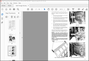 Gehl Forage Harvester CB750 Operators Manual 902758A – PDF DOWNLOAD