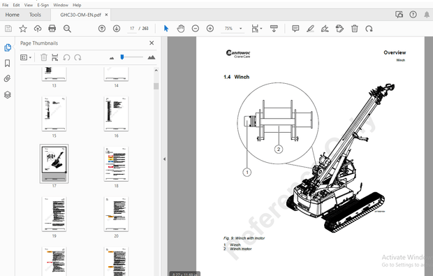 Manitowoc GHC 30 Telescopic Crane Operation manual – PDF DOWNLOAD