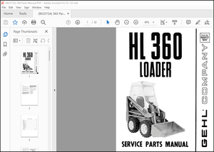 GEHL LOADER HL360 SERVICE PARTS Manual(902572) – PDF DOWNLOAD