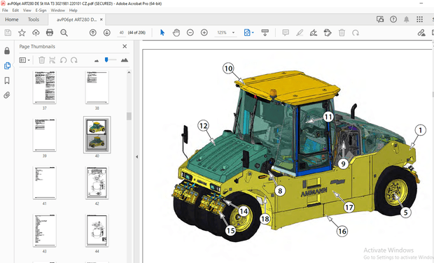 AMMANN ART 280 PNEUMATIKOVÝ VÁLEC NÁVOD K OBSLUZE 3021981 - PDF DOWNLOAD