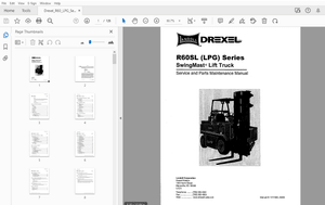 Drexel SwingMast Lift Truck R60SL (LPG) Series Service &amp; Parts Maintenance Manual_1411920 – PDF 
