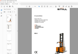 STILL STED Forklift EK-X High lift tractor Spare Parts List Manual 2131-2133 – PDF DOWNLOAD