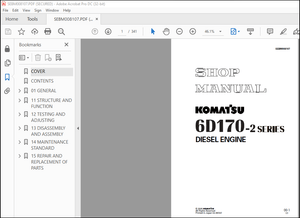 Komatsu 6D170-2 Series Diesel Engine Shop Manual SEBM008107 – PDF DOWNLOAD