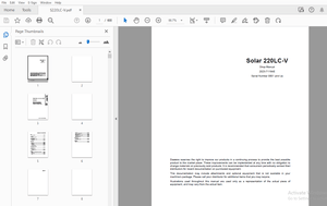 Daewoo Excavator Solar 220LC-V Shop Manual 2023-7115AE – PDF DOWNLOAD