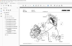 Ammann ARX 26-2 Tandem Roller Parts Catalogue Manual 3001808 PDF