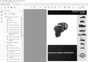 Clark R &amp; HR32000 3 &amp; 4 Powershift Transmission Maintenance &amp; Service Manual - PDF DOWNLOAD