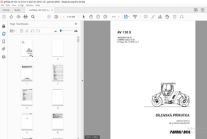 AMMANN AV 130 X TANDEMOVÝ VÁLEC DÍLENSKÁ PŘÍRUČKA 4022136 - PDF