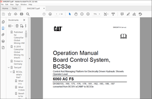 Cat 6060 AC FS Board Control System, BCS3e Operation Manual EM029873-0 – PDF DOWNLOAD