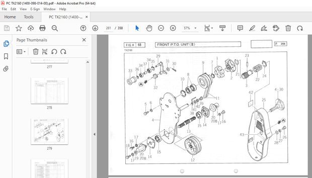 Iseki TX2160 Tractor 2&amp;4 Wheel Drive Parts Manual - PDF DOWNLOAD
