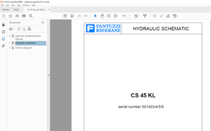 Fantuzzi Reggiane CS 45 KL Operator + Electrical &amp; Hydraulic Diagrams Manual – PDF DOWNLOAD