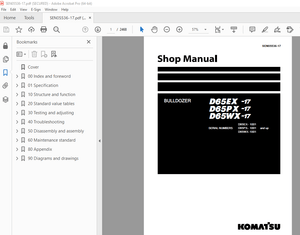 Komatsu D65EX-17 D65PX-17 D65WX-17 Bulldozer Service Repair Workshop Manual - PDF DOWNLOAD