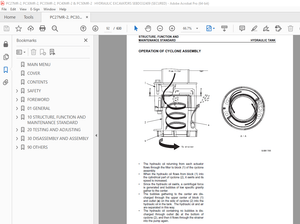 Komatsu PC27MR-2 PC30MR-2 PC35MR-2 PC40MR-2 PC50MR-2 Hydraulic Excavator Shop Manual SEBM032409 