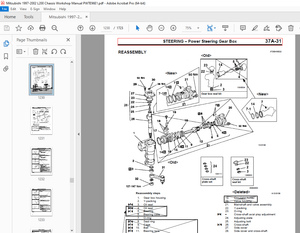 Mitsubishi 1997-2002 L200 Chassis Workshop Manual PWTE96E1 – PDF DOWNLOAD