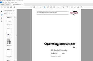 Cat Bucyrus RH 90C Hydraulic Excavator Operating Instructions Manual BI651486 – PDF DOWNLOAD