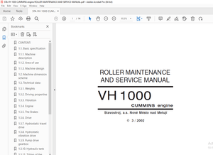 STA VH 1000 CUMMINS engine ROLLER MAINTENANCE AND SERVICE MANUAL – PDF DOWNLOAD