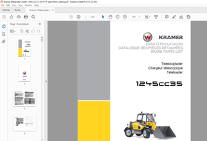 KRAMER Teleloader 1245cc35 Spare Parts List Manual SN10003014174 – PDF DOWNLOAD
