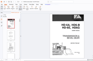 Fiatallis HD-6A HD6-B HD-6E HD6G Crawler Tractors Service Manual - PDF DOWNLOAD