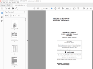 John Deere 180CW and 210CW Wheeled Excavator OPERATOR’S MANUAL OMT213055 - PDF DOWNLOAD