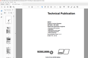 MTU BR 2000 BR 4000 MDEC Engine Control System Stationary generator engines Technical PDF - DOWNLOAD