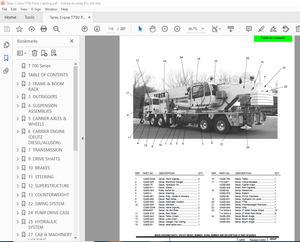 Terex Crane T790 Parts Catalog Manual 12261-258 – PDF DOWNLOAD