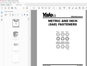 Yale A985 (ERP080VM, ERP090VM, ERP100VM, ERP100VML, ERP110VM, ERP120VM) Service Manual PDF