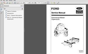 New Holland Ford Commercial Mower Implements Service Repair Manual (40100090) New Holland Ford