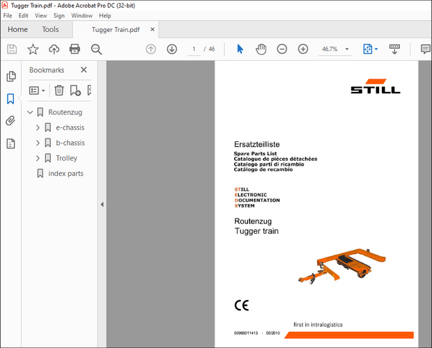 STILL STED Forklift Routenzug lugger train Spare Parts List Manual – PDF DOWNLOAD