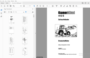 Kramer Allrad 412 E Schaufellader Ersatzteilliste_109236 – PDF DOWNLOAD