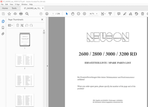 Wacker Neuson 2600 2800 3000 3200RD Excavator Ersatzteilliste 1000015270 - PDF DOWNLOAD 