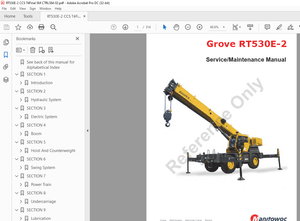 Manitowoc Grove RT530E-2 Service Manual - PDF DOWNLOAD