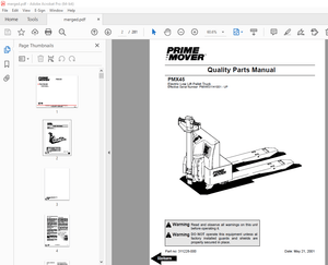 BT Prime-Mover PMX45 Electric Low Lift Pallet Truck Parts Manual - PDF DOWNLOAD 