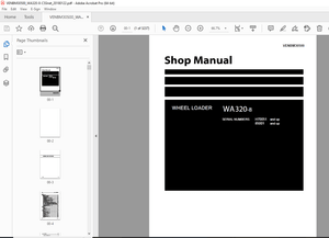 Komatsu WA320-8 Wheel Loader Repair Service  Manual VENBM30500 - PDF DOWNLOAD