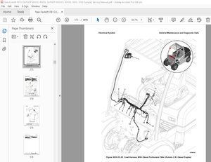 Yale Forklift F813 (GLPGDP 40VX5, 40VX6, GLPGDP 45SVX5, 45VX6, 50VX, 55VX Europe) Service Manual PDF