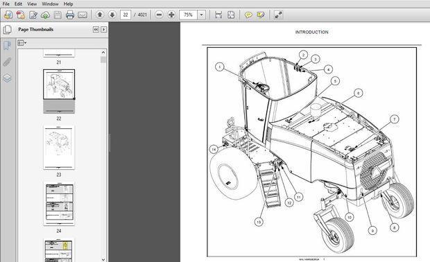 New Holland Speedrower 160 Tier 4B (final) Self-Propelled Windrower Service Manual (48126542)