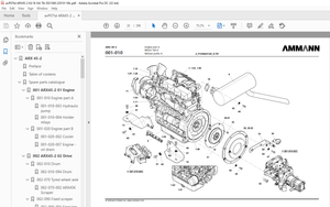 Ammann ARX 45-2 Tandem Roller Parts Manual SN 3042948 - PDF