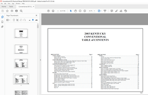 Thomas Built Buses KENTUCKY CONVENTIONAL 2003 ELECTRICAL WIRING MANUAL