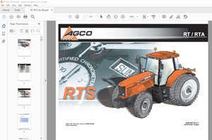 AGCO NA RT RTA Tractor Repair Time Schedule Manual – PDF DOWNLOAD