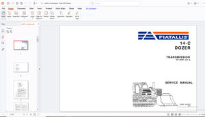 Fiatallis 14-C DOZER Transmission Service Manual - PDF DOWNLOAD