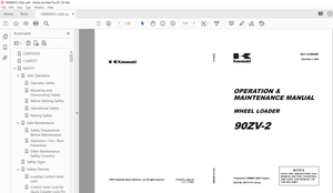 Kawasaki WHEEL LOADER 90ZV-2 OPERATION &amp; MAINTENANCE MANUAL 93113 - PDF DOWNLOAD