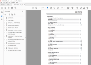 Hyundai 35L/40L/45L/50L-7A LPG Forklift Truck Operator’s Manual 2023 - PDF DOWNLOAD