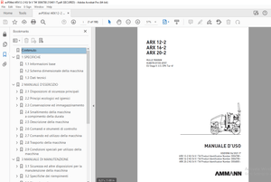 AMMANN ARX 12-2 ARX 16-2 ARX 20-2 RULLO TANDEM MANUALE D’USO - PDF