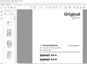 Pottinger Tractor EUROHIT 54 A EUROHIT 54 N Spare parts list Manual – PDF DOWNLOAD