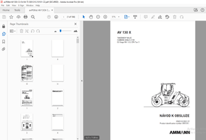 AMMANN AV 130 X TANDEMOVÝ VÁLEC NÁVOD K OBSLUZE 3001210 - PDF
