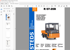 STILL STED Forklift R 07-20D Diesel Tractor Spare Parts List Manual (R2008-R2014) – PDF DOWNLOAD