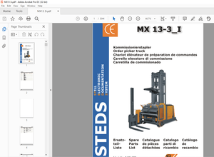 STILL STED Forklift 13-3 I Order picker truck Spare Parts List Manual – PDF DOWNLOAD