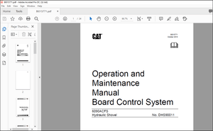 Cat Bucyrus 6090ACFS Hydraulic Shovel Board Control System Operation and Maintenance Manual BI015771