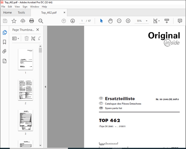 Pottinger Tractor TOP 462 Spare parts list Manual – PDF DOWNLOAD