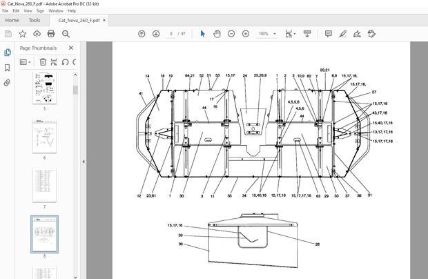 Pottinger Tractor Mower CAT NOVA 260 F Operating instructions List of spare parts Manual – PDF 