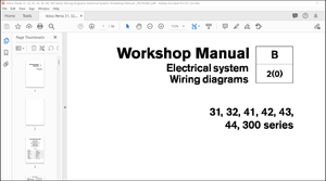 Volvo Penta 31, 32, 41, 42, 43, 44, 300 Series Electrical System wiring Diagrams Workshop Manual PDF
